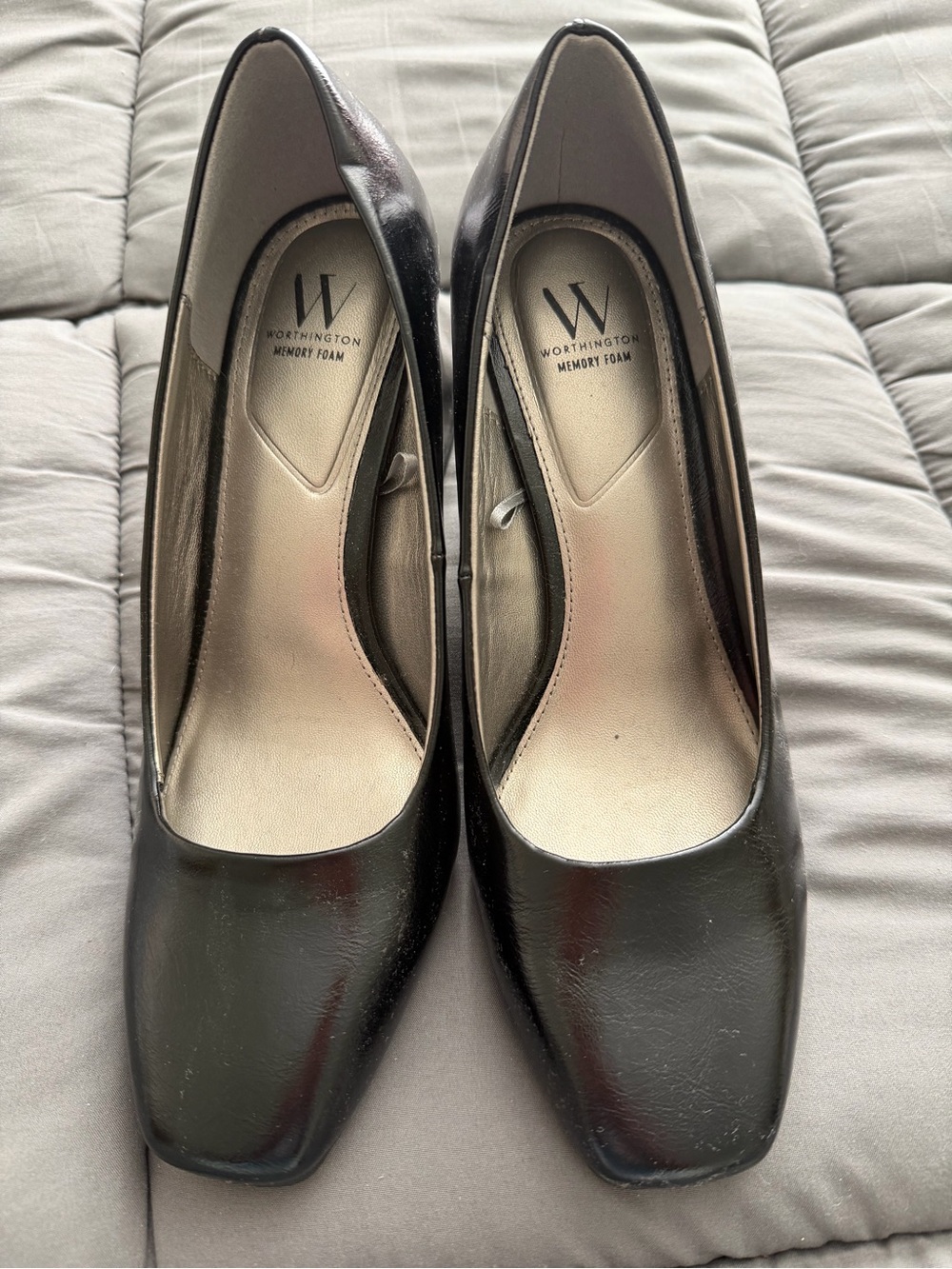 Worthington Black Women’s Square-Toe Memory Foam Pumps, New, Size 8.5
